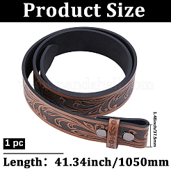 Ремни для талии и живота из искусственной кожи с тиснением в виде цветов для мужчин и женщин&nbsp;AJEW-WH20018-223B