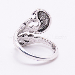 Регулируемые кольца манжеты из сплава тибетского стиля&nbsp;PALLOY-WH0076-80AS-RS