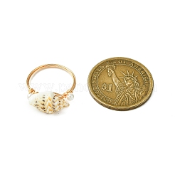 Кольца из натуральных морских ракушек RJEW-TA00168