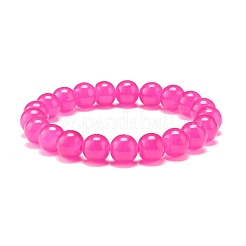 10 mm Jade-Glasperlen-Stretcharmband für Frauen&nbsp;BJEW-JB07422