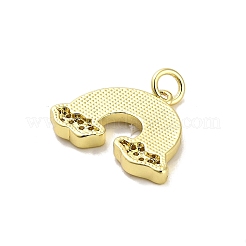 Латунные микропаве прозрачные подвески с фианитом KK-K365-17G