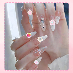 300шт 6 стиля непрозрачные кабошоны из смолы&nbsp;CRES-SC0003-19