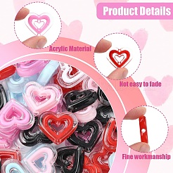 90шт 6 цвета акриловые бусины SACR-YW0001-76