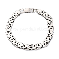 Браслеты-цепочки византийского типа из нержавеющей стали 304 для женщин и мужчин BJEW-R018-22P-01