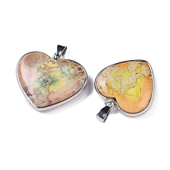 Кулоны из натуральной императорской яшмы KK-F868-28P