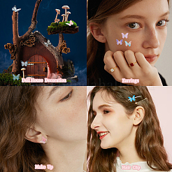 100шт бабочка кабошон из смолы&nbsp;DIY-GF0010-06A