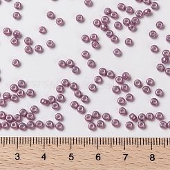 MIYUKIラウンドロカイユビーズ  日本製シードビーズ  （rr1867)不透明な暗い蘭の光沢  8/0  3mm  穴：1mm  約422~455PCS /ボトル  10 G /ボトル&nbsp;SEED-JP0009-RR1867