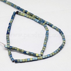 Electroplate non magnetici ematite sintetico fili di perline&nbsp;G-J170B-2x2mm-05