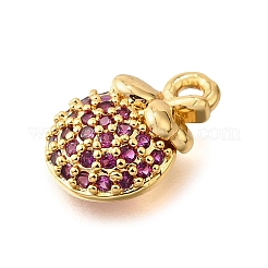 Латунные микропаве прозрачные подвески с фианитом&nbsp;KK-U065-05B-G