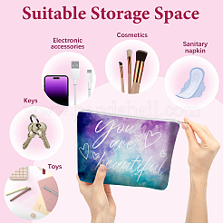 10 шт. 10 стиля полиэстеровых холщовых косметичек ABAG-TN0001-01