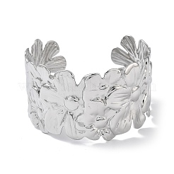 Браслеты-манжеты из нержавеющей стали 304 для женщин&nbsp;BJEW-Z078-17P