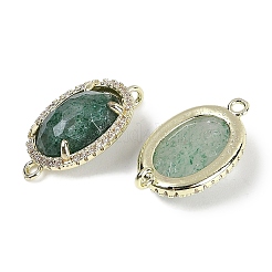 Натуральный зеленый клубничный кварц граненые овальные звенья&nbsp;G-B126-07G-06