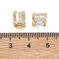 Messing Micro Pave klare Zirkonia Perlen&nbsp;KK-D229-19G