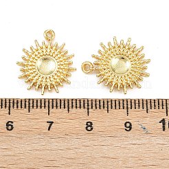 Подвеска-кабошон из латуни с солнцем KK-H093-12G