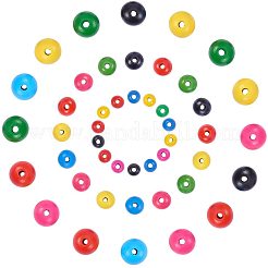 Окрашенные деревянные бусины WOOD-PH0008-03