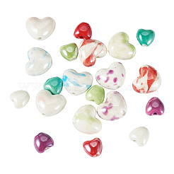 20 pièces de perles en porcelaine faites à la main de 10 couleurs&nbsp;PORC-TA0001-56