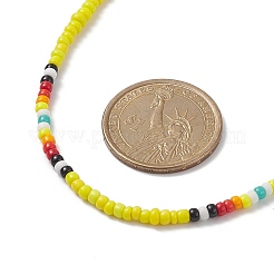 Set di collane di perline di semi di vetro da 4 pz 4 colori per le donne&nbsp;NJEW-TA00053
