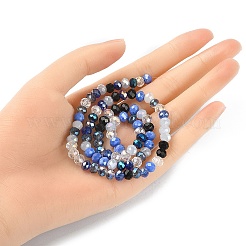 Стеклянные бусины с гальваническим покрытием &nbsp;EGLA-YW0002-D02