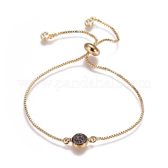 Браслеты-слайдеры из гальванического агата BJEW-JB04157-M