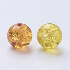 Peinture cuite perles de verre craquelées&nbsp;DGLA-X0006-8mm-12