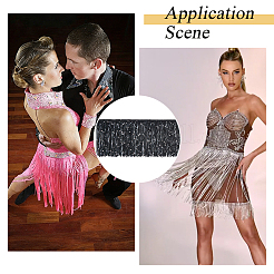 Ruban polyester à paillettes et pompons de 4 m&nbsp;OCOR-HS0001-17B