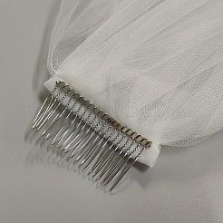 Полиэстеровая сетчатая свадебная фата&nbsp;AJEW-WH20073-032E