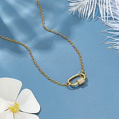 1 шт. 925 подвески-карабин с винтовым замком из стерлингового серебра со стразами STER-ME0001-40