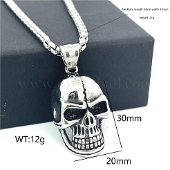 Кулон-подвеска в виде готического черепа из нержавеющей стали 304 для мужчин.&nbsp;QF4021