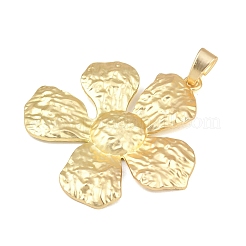 合金ビッグサイズペンダントトップ  花のチャーム  マットゴールドカラー  72.5x70x6mm  穴：5.5x10mm&nbsp;FIND-I074-02MG-02