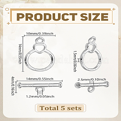 5borsa fermagli a barilotto in ottone ecologici&nbsp;KK-LP0004-29S