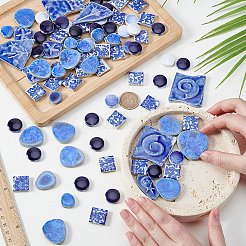 500 g 4 Stile Mosaikfliesen Porzellan Cabochons&nbsp;DIY-SP0007-74