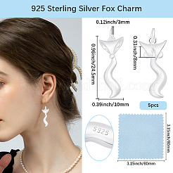 5 pz 925 ciondoli in argento sterling&nbsp;STER-BBC0009-93A