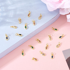 20шт латунные подвески с микропаве и кубическим цирконием&nbsp;KK-TA0002-24