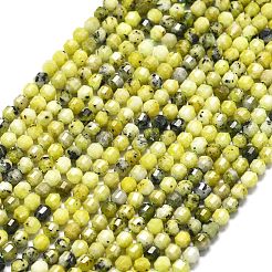 Бусы из натуральной желтой бирюзы (яшмы) G-A260-A18-01