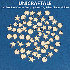 60 шт. 3 стиля 201 подвески из нержавеющей стали&nbsp;STAS-UN0053-61