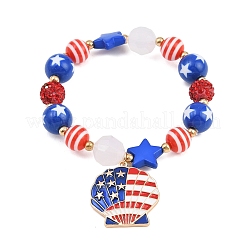 Armbänder aus elastischen Harzperlen mit Aufdruck zum Unabhängigkeitstag für Damen&nbsp;RE-CBA6B51-02