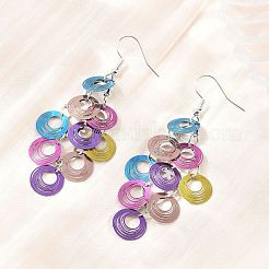 Серьги-подвески из нержавеющей стали 430 пробы&nbsp;EJEW-B157-01C