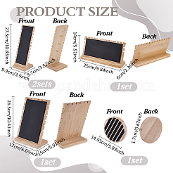 4 стиль бамбуковый органайзер для ожерелий Г-образные подставки и поднос для колец NDIS-FG0001-06