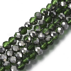 Стеклянные бусины с гальваническим покрытием &nbsp;EGLA-A034-T4mm