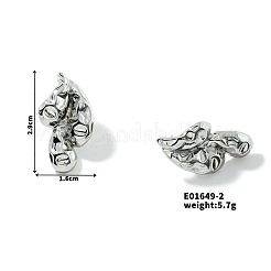 Серьги-гвоздики из нержавеющей стали в виде капель UI8390-2