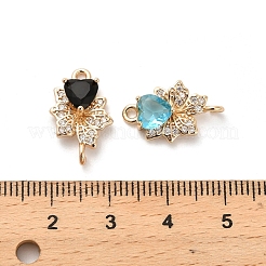 Подвески-соединители в виде стеклянных сердец KK-M314-15KCG