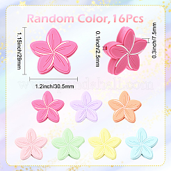 16 шт. цветочные бусины из пищевого силикона&nbsp;SIL-SC0002-98