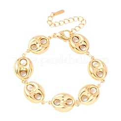 Браслеты-цепочки из нержавеющей стали 304 с кофейными зернами&nbsp;BJEW-D359-14B-G