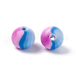 Manuell Polymer Ton Perlen, Runde, Violett, 8 mm, Bohrung: 2 mm