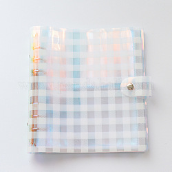 5 Inch PVC Laser Binder Photo Album, Photo Card Storaging Holders with 100 Pockets, Rectangle, Colorful, Tartan Pattern, 19.5x18.5cm, pocket: 13x8.9cm, 2 pockets/page, 4 pockets/sheet, 25 sheets/book