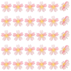 Épingle à dessin en forme de sakura benecreat, punaises en résine et fer, rose, 26x14.2mm, 30 pcs / boîte