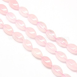 Giro natural rosa de abalorios de cuarzo hebras, 12x6x6mm, agujero: 1 mm, aproximamente 33 pcs / cadena, 15.74 pulgada