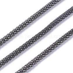 Metallgrau Eisenmaschenketten Netzwerkketten, mit Spule, ungeschweißte, etwa: 3.2 mm dick, ca. 328.08 Fuß (100m)/Rolle