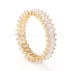 Кольца из латуни с микропаве, прозрачные кольца с кубическим цирконием, реальный 18k позолоченный, Размер 9, внутренний диаметр: 19 мм