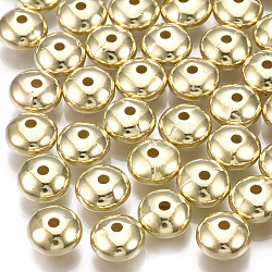 Ccb perline di plastica, rondelle, oro chiaro, 8x4mm, Foro: 1.5 mm